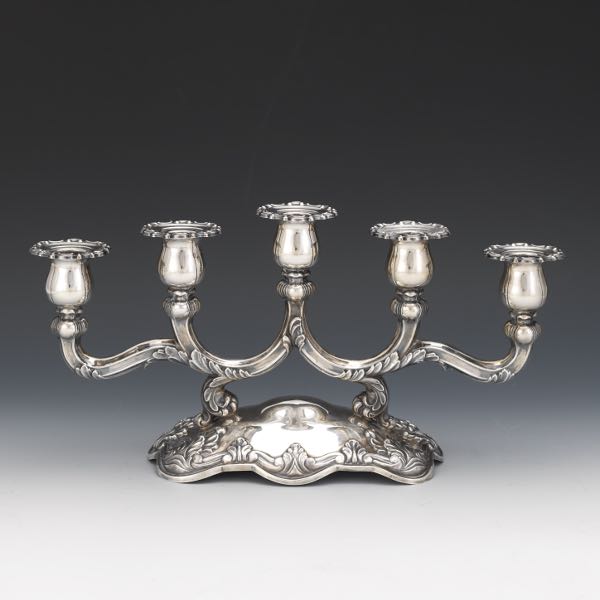 SILVER FIVE CANDLE CANDELABRUM 2b0e92