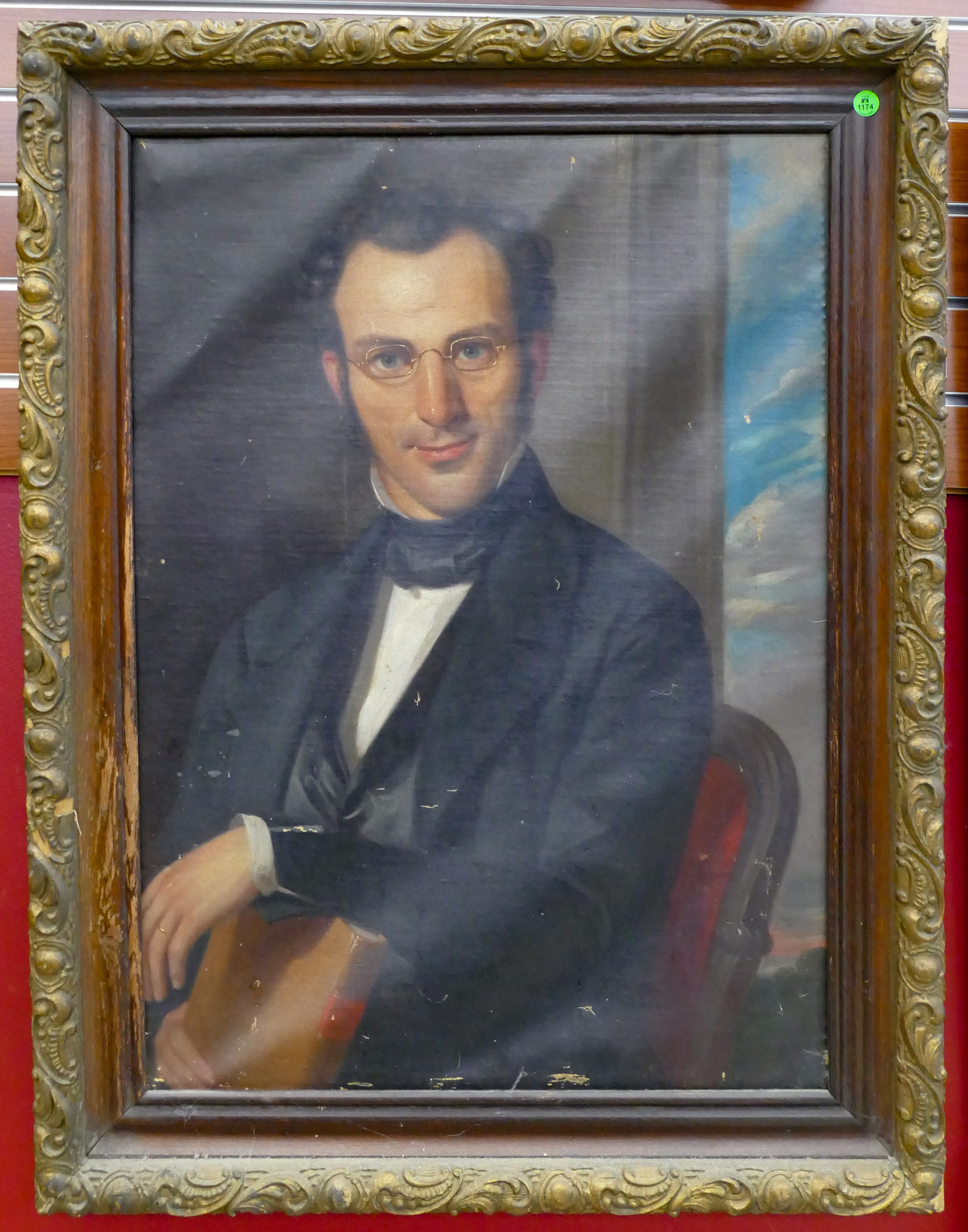 Antique Gentleman with Book Portrait