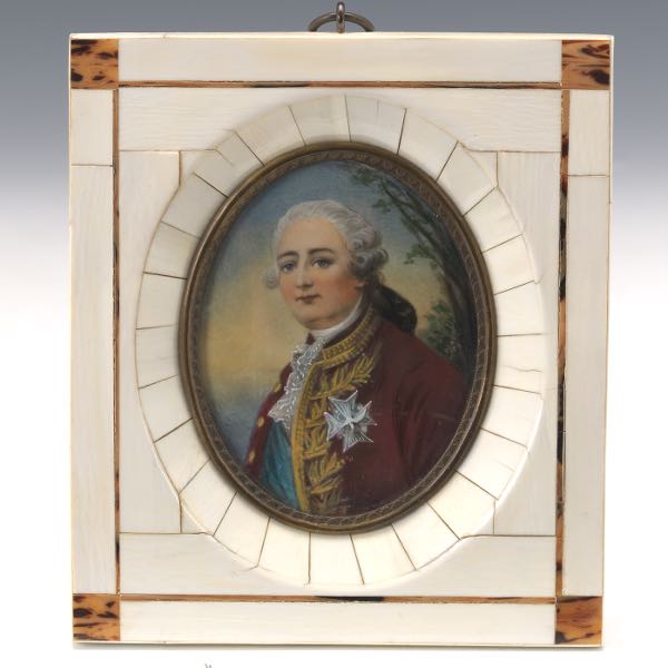 ANTIQUE GERMAN MINIATURE PORTRAIT 2b0ee2