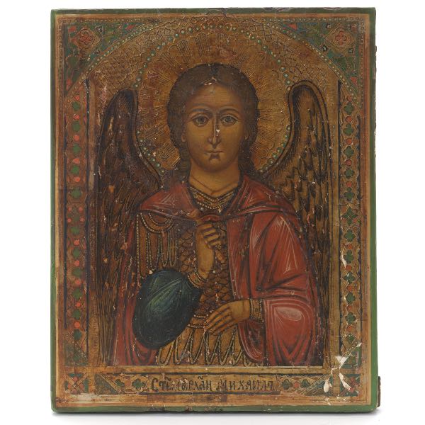 RUSSIAN ICON OF ST. ARCHANGEL MICHAIL,