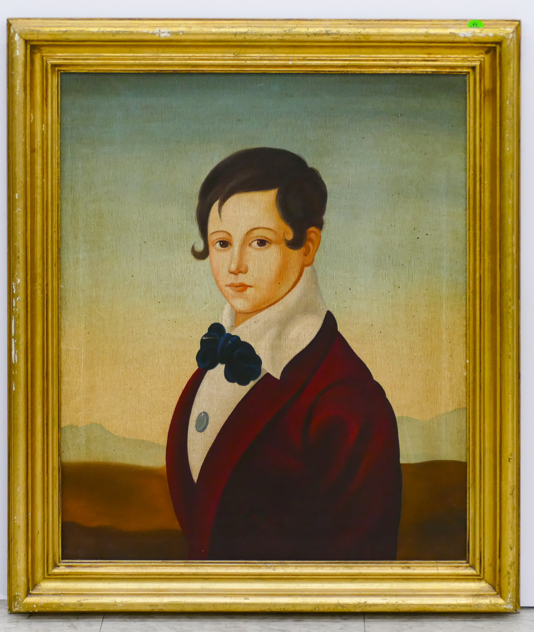 Portrait of Boy in Velvet Jacket Oil