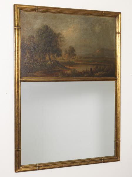 19TH CENTURY TRUMEAU MIRROR WITH