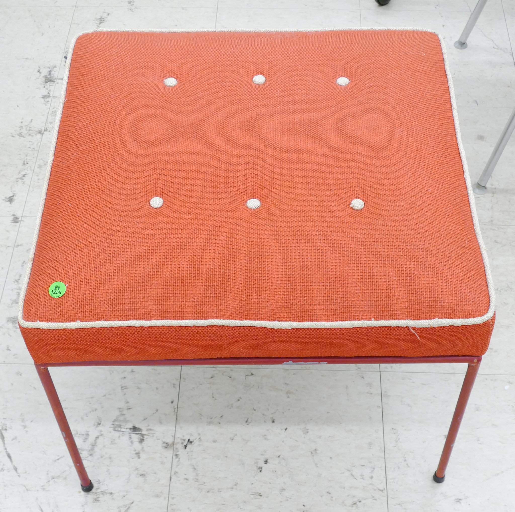 Paul McCobb Mid Century Red Tufted 2b0fb1