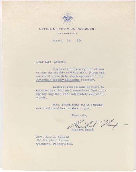 SIGNED LETTERS BY RICHARD NIXON