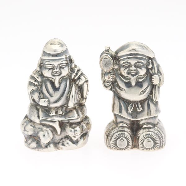PAIR OF FIGURAL SALT AND PEPPER