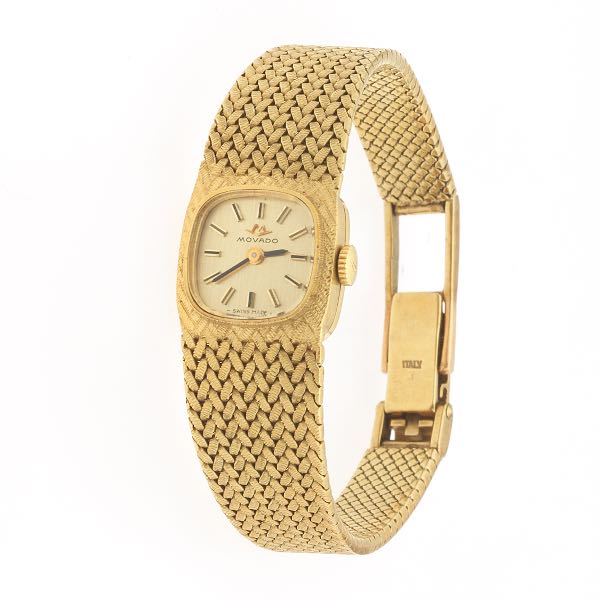 LADIES' GOLD MOVADO  WATCH  6"