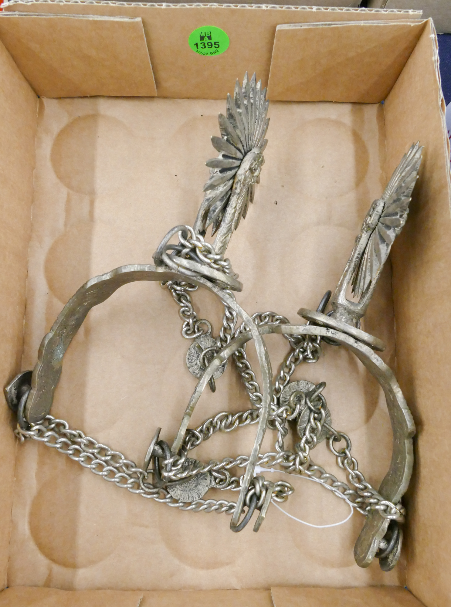 Pair Old Silverplated Cowboy Spurs