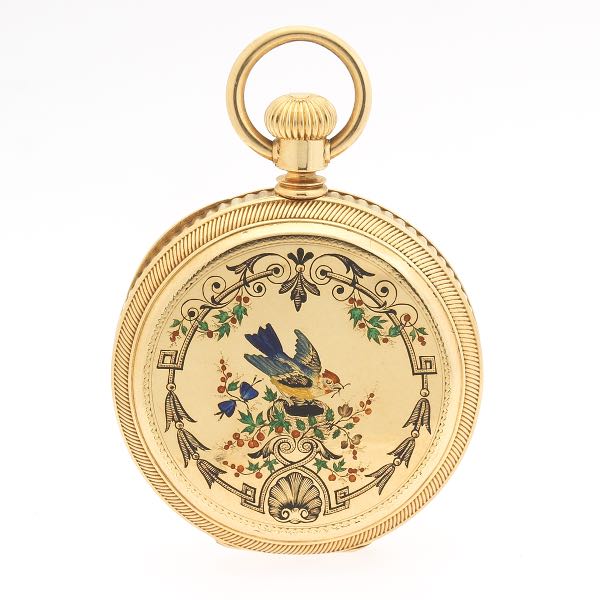 18K YELLOW GOLD POCKET WATCH 42mm 2b11ab