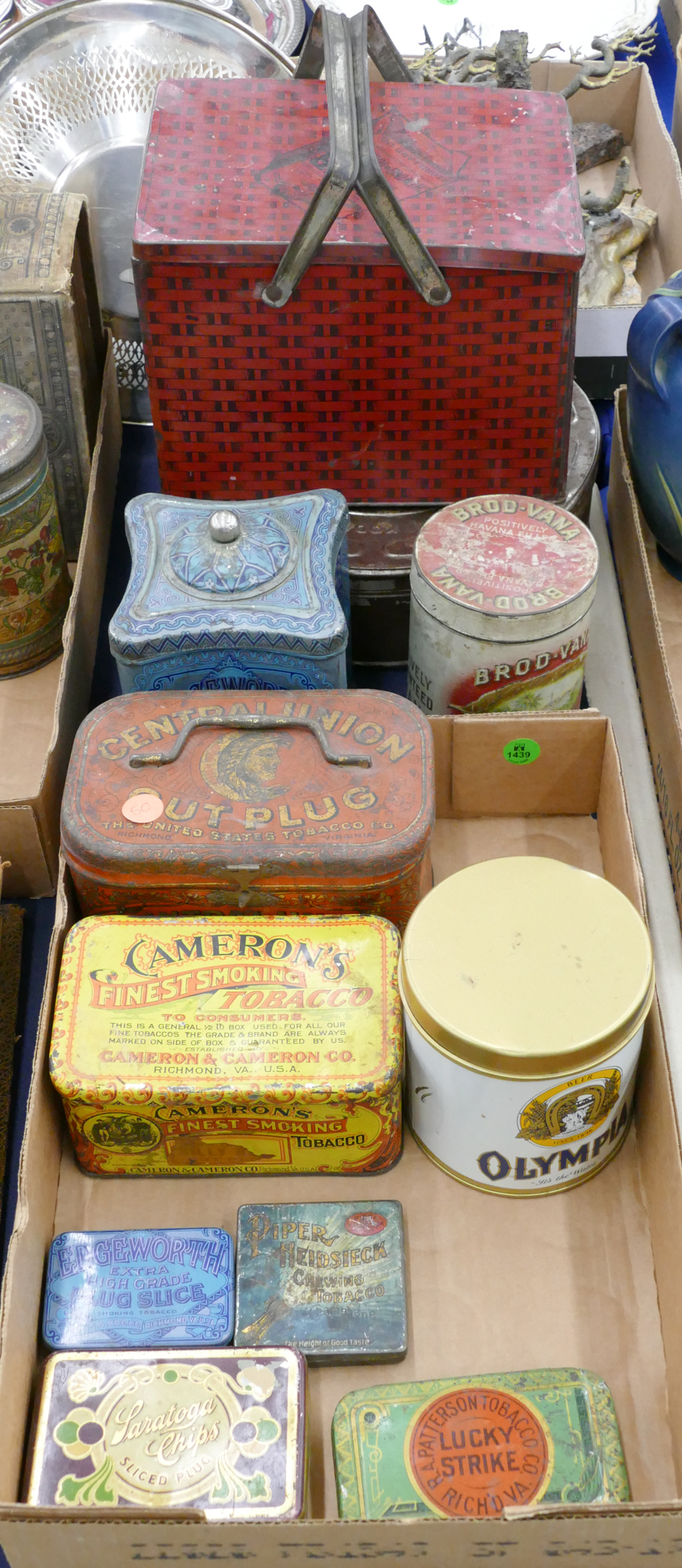 11pc Old Tobacco Advertising Tins 2b121e