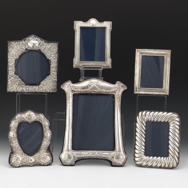 SIX ENGLISH STERLING SILVER FRAMES 2b1265