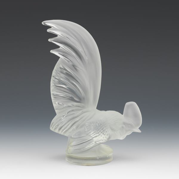 AFTER LALIQUE ROOSTER MASCOT/ PAPERWEIGHT