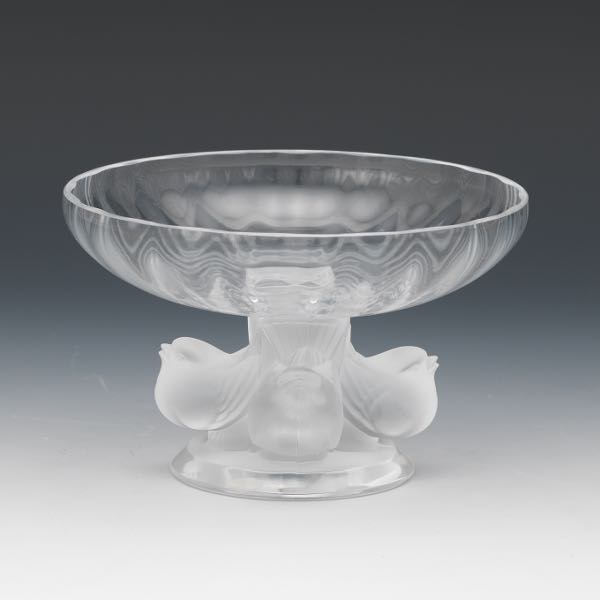 LALIQUE NOGENT SPARROW PEDESTAL 2b129a