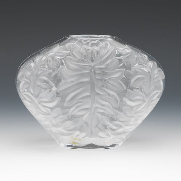 LALIQUE OVOID FERN ACANTHUS LEAF 2b12a9