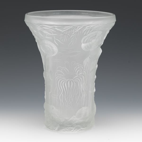 LALIQUE STYLE FROSTED CRYSTAL GLASS 2b12ac