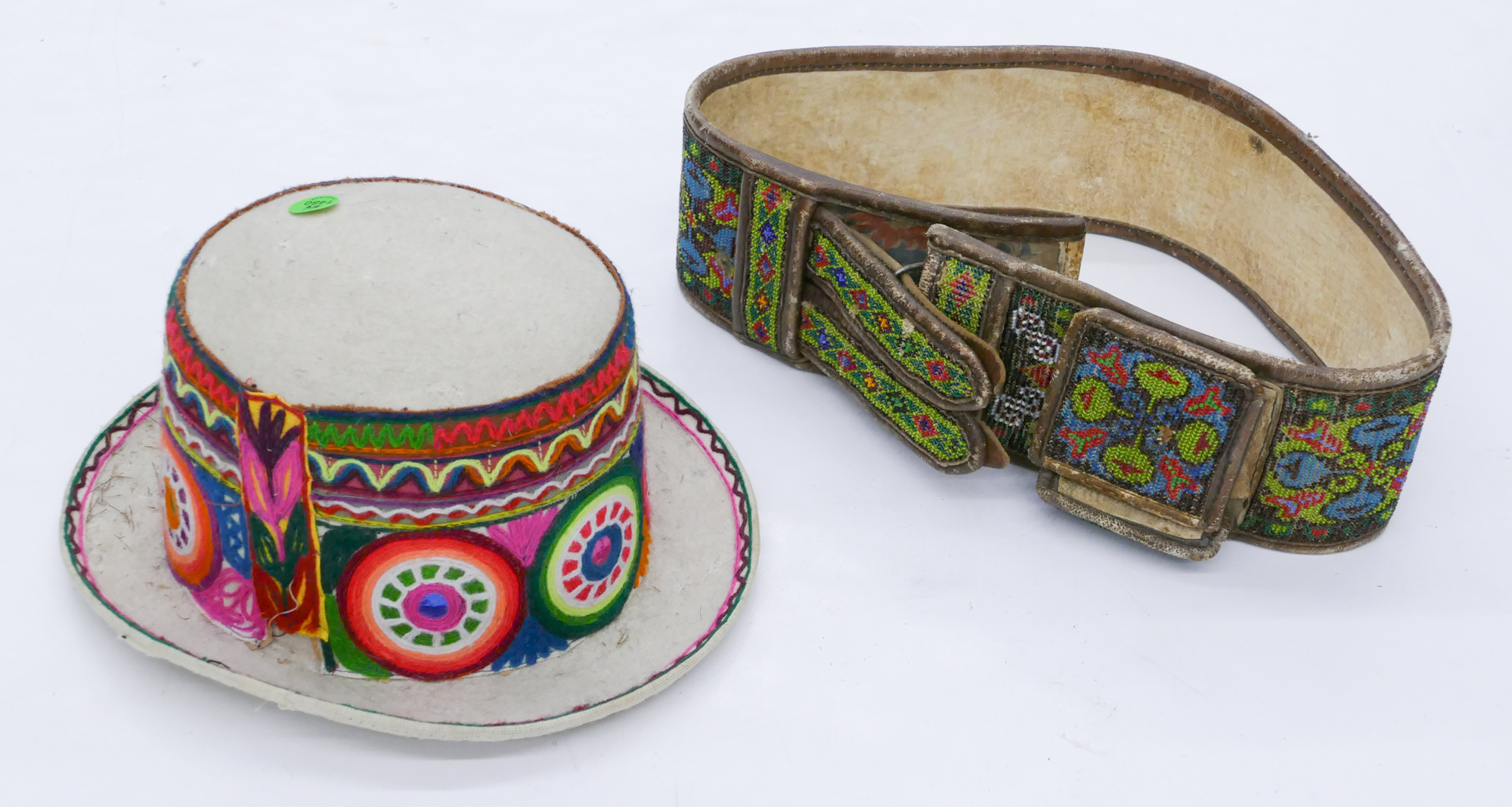 2pc Old Ethnic Beaded Belt and 2b12bd