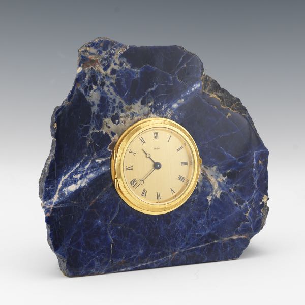 NEIMAN MARCUS SODALITE CLOCK   Round