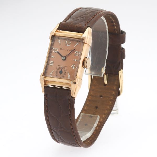 1940 S ROSE GOLD FILLED TANK WATCH 2b1357