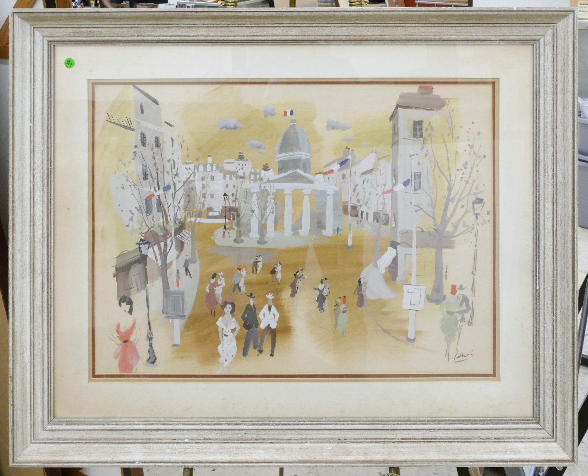 Lew Mid Century French Street Scene 2b1399