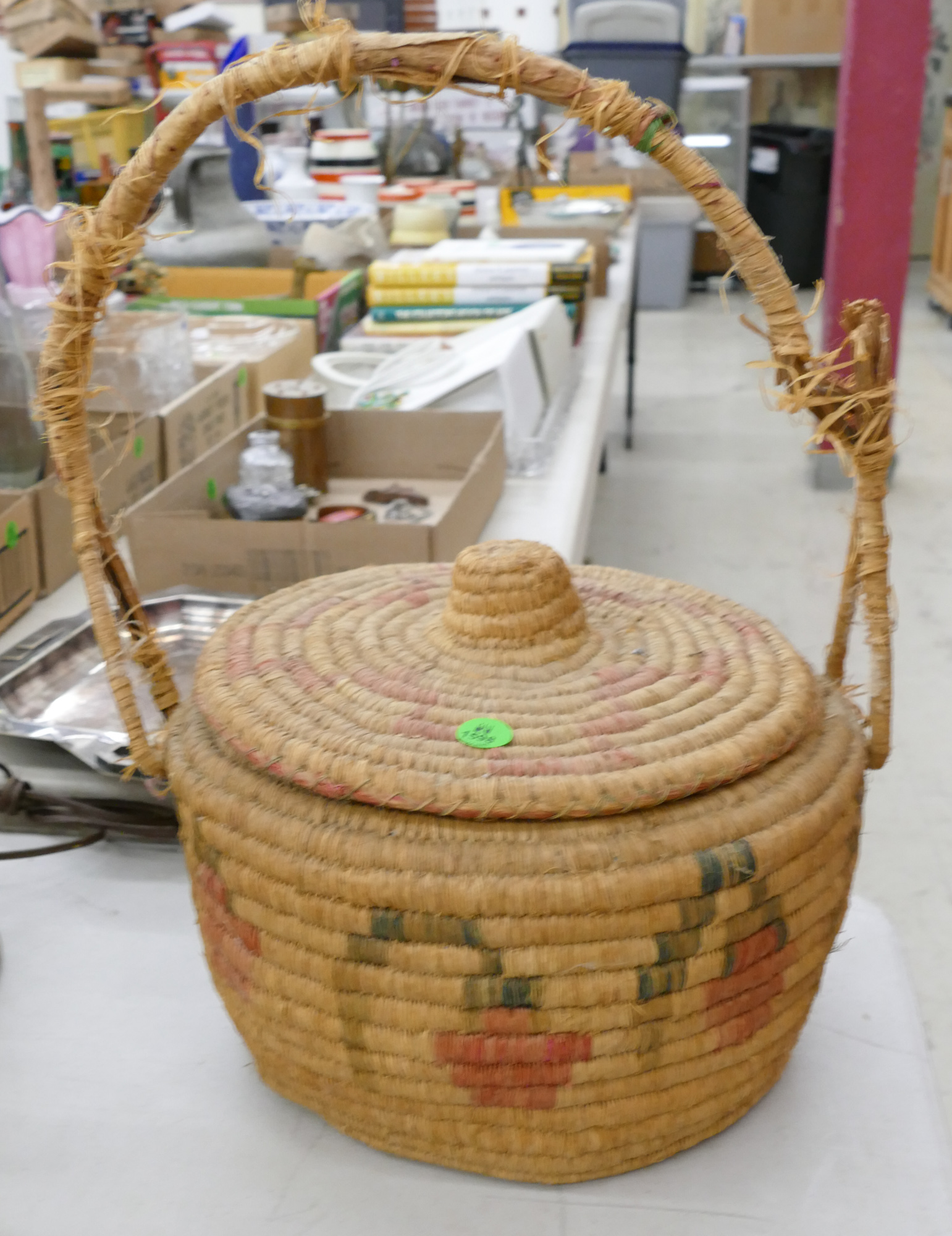 Old Alaskan Handled Indian Basket 2b13be