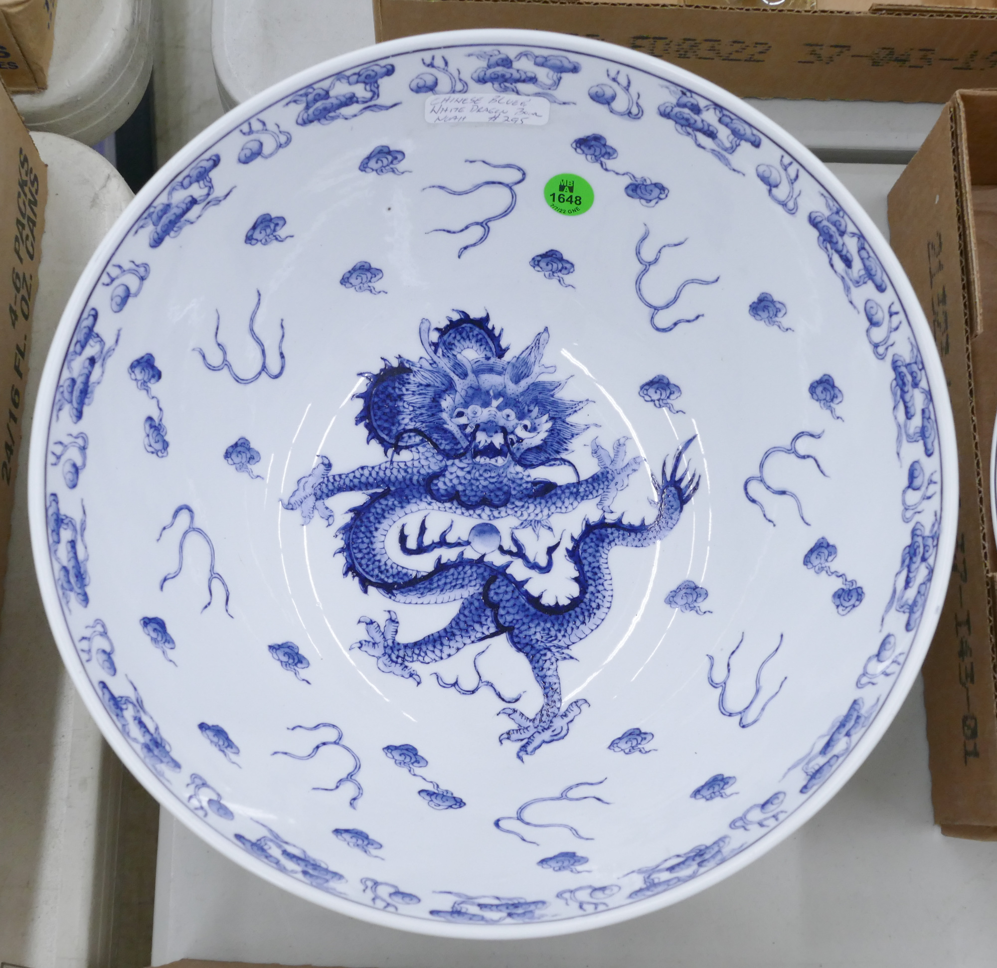 Chinese Blue and White Dragon Bowl 12