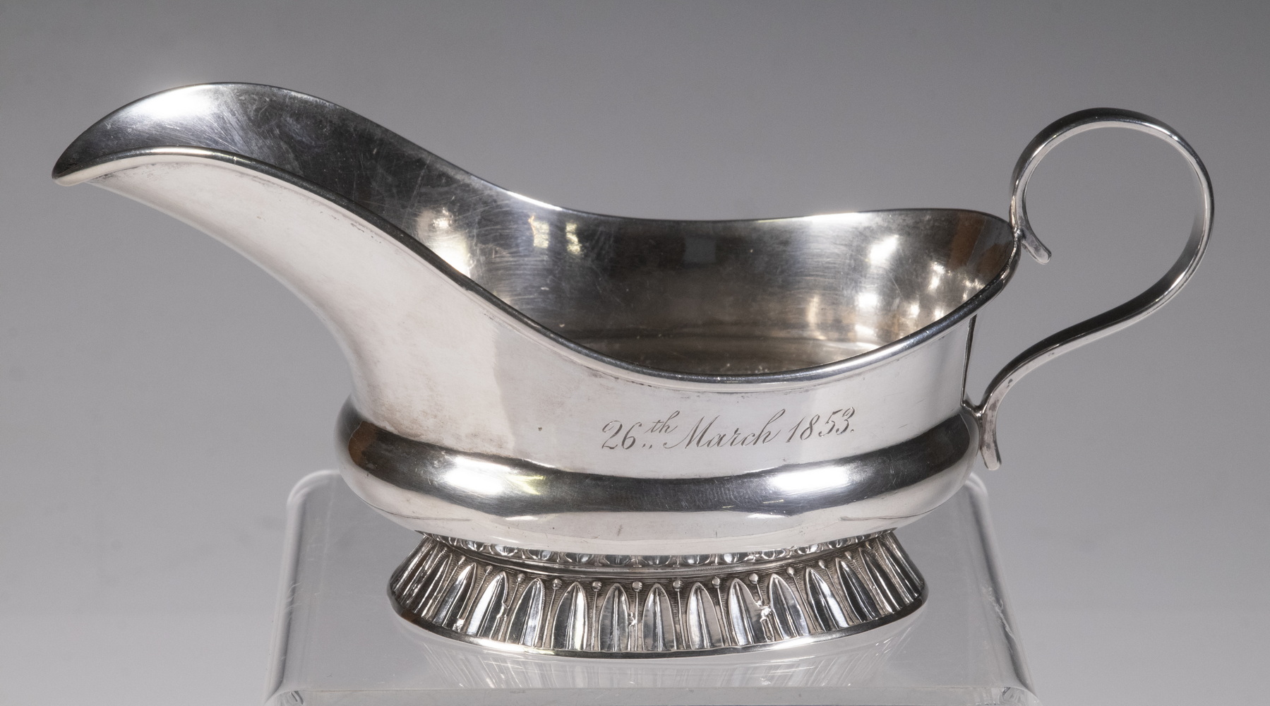 GERARDUS BOYCE COIN SILVER SAUCE BOAT