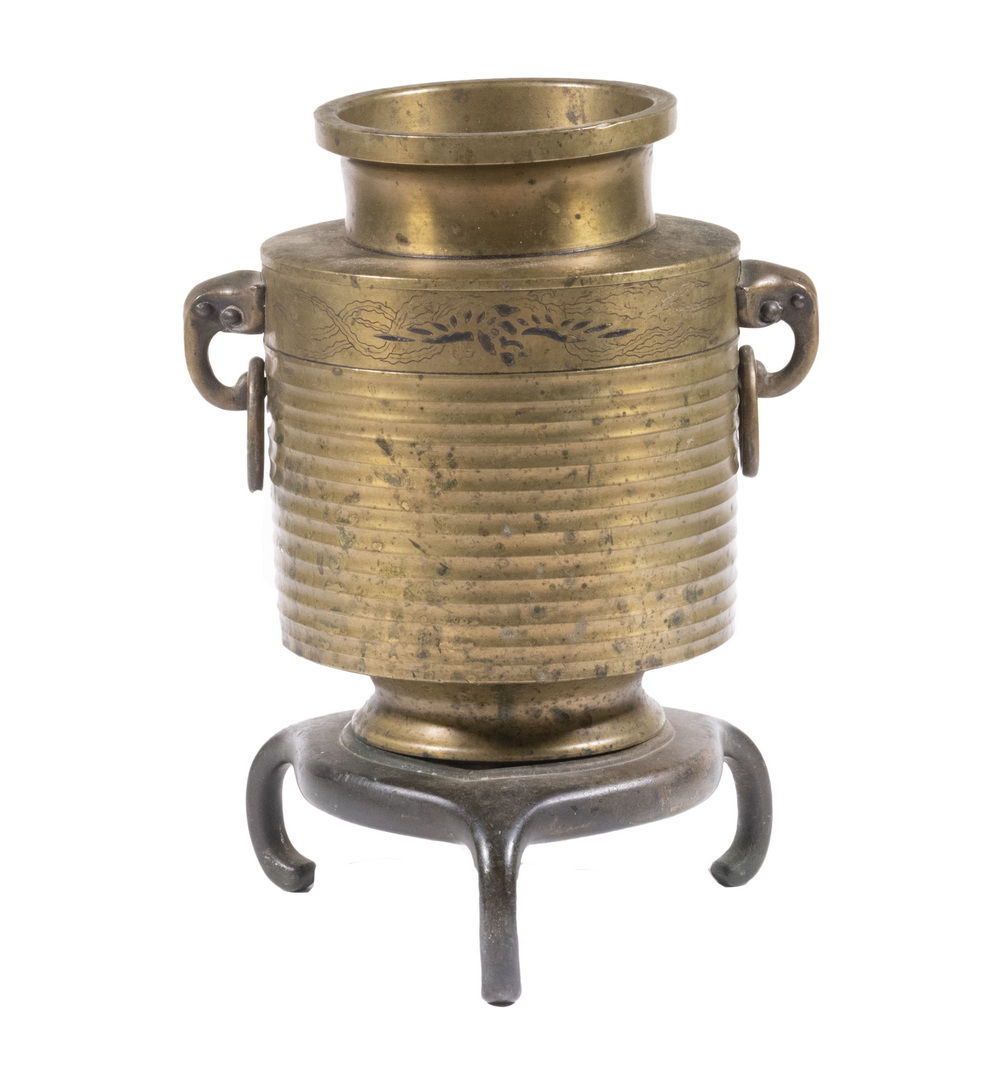 SIGNED JAPANESE MIXED METAL CENSER