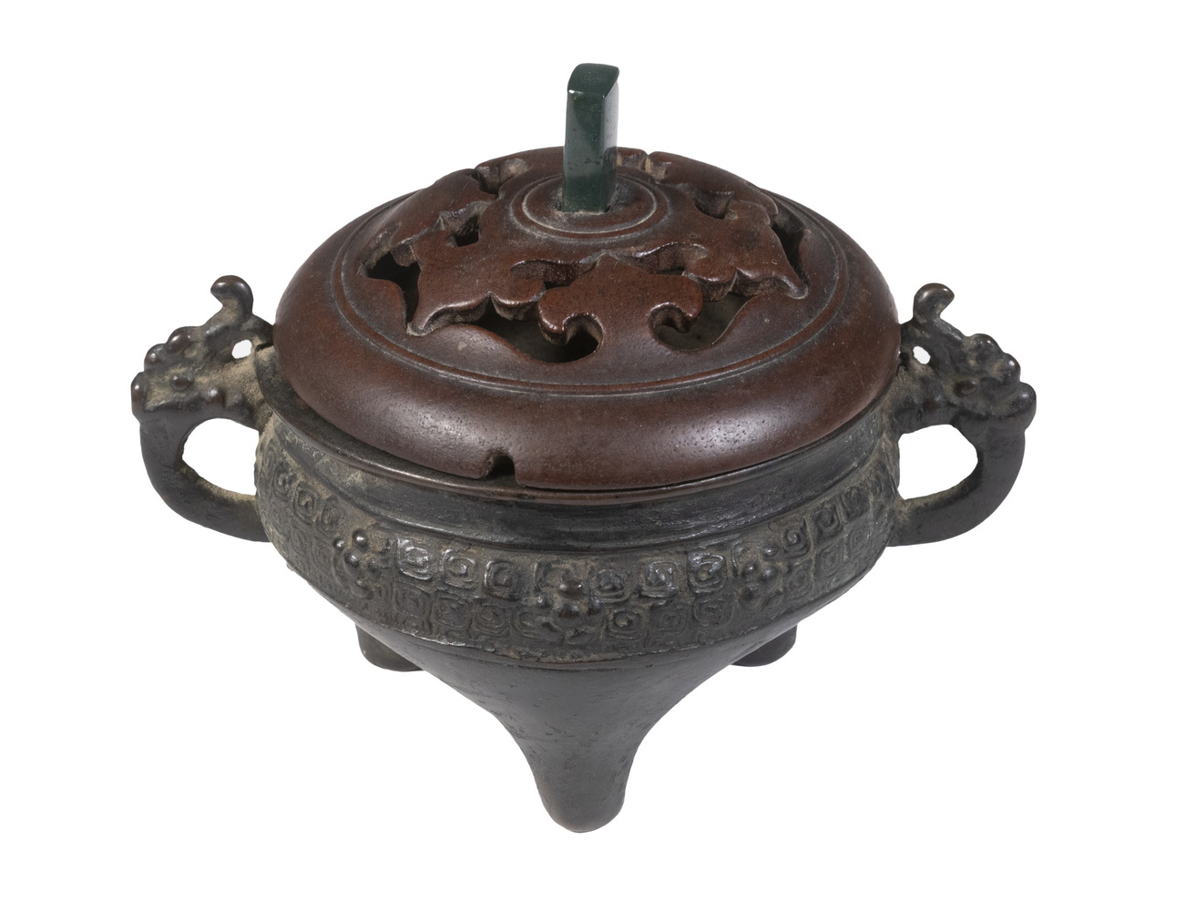 CHINESE BRONZE CENSER 18th c Incense 2b15f9