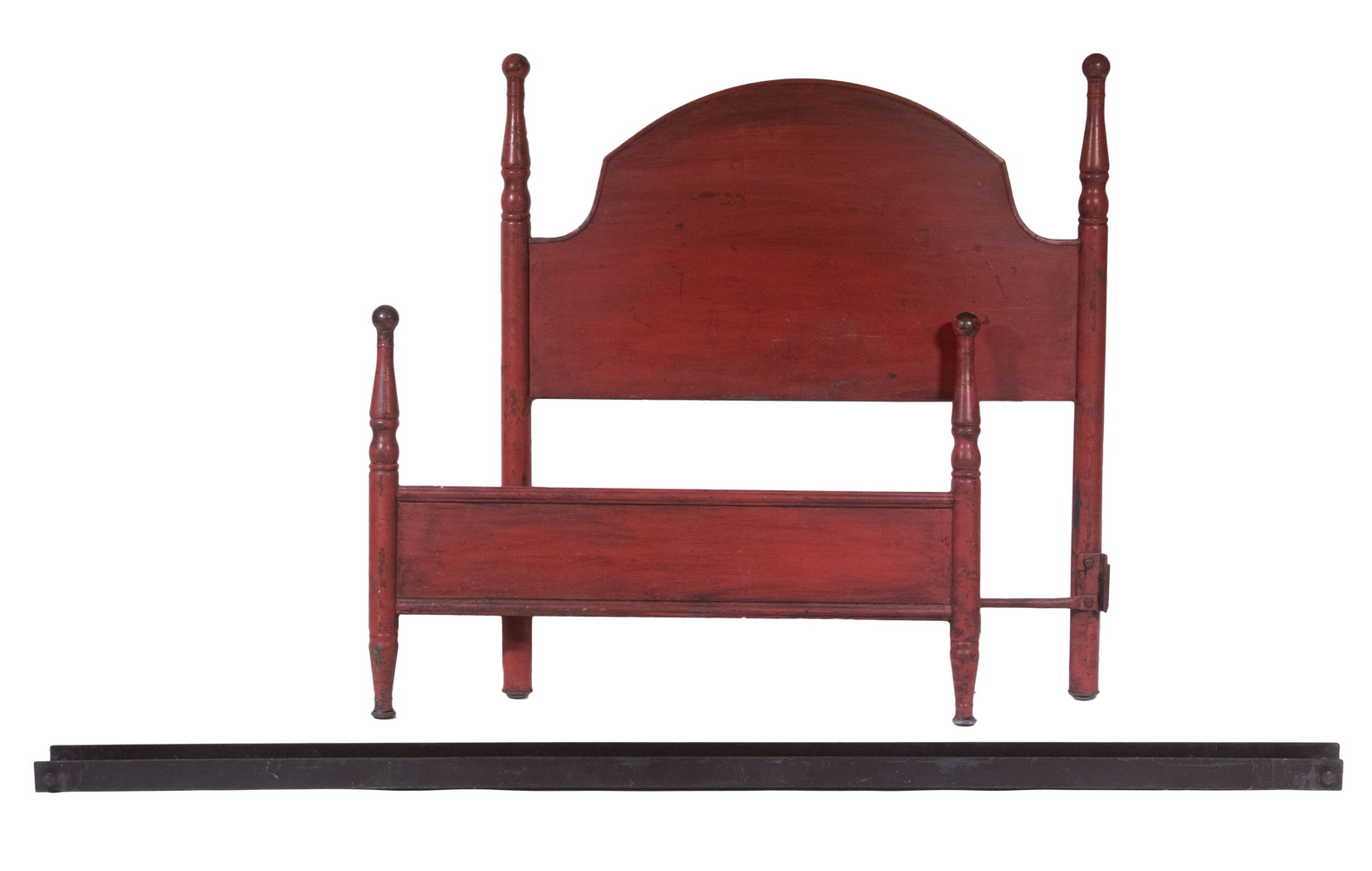 IRON CHILD S BED Red Painted Iron 2b166c