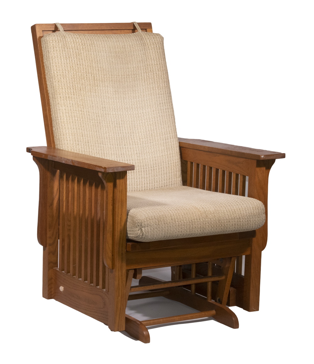 OAK MISSION STYLE GLIDER CHAIR