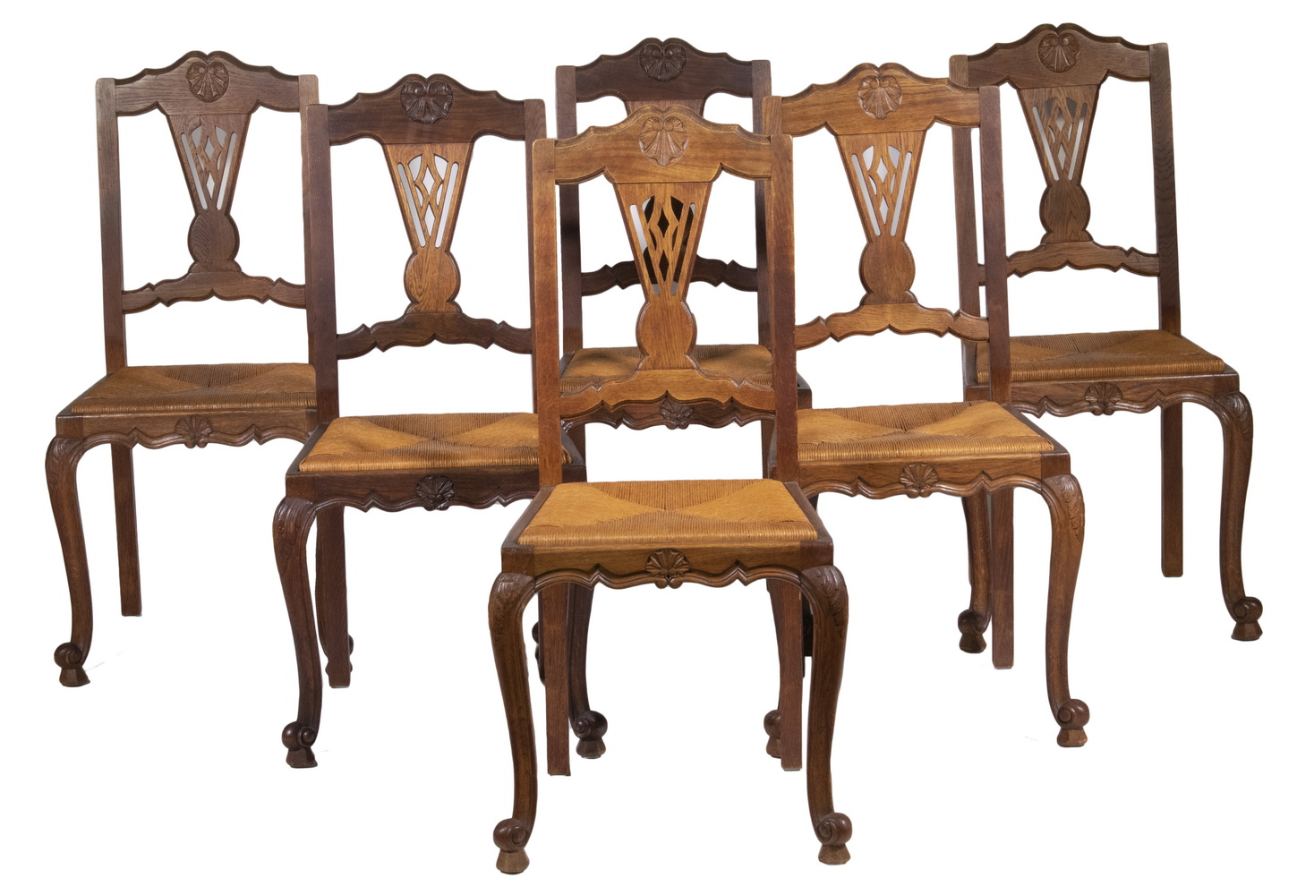 (6) OAK SIDE CHAIRS Set of (6)