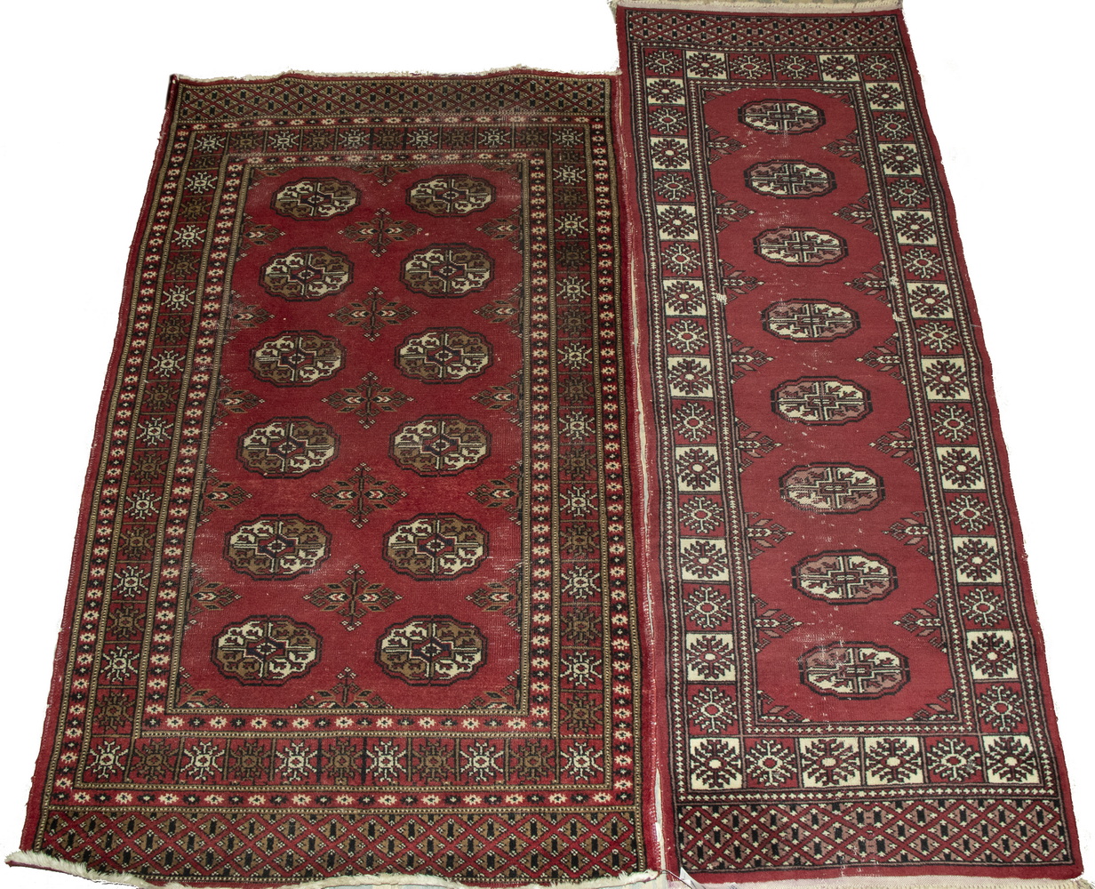 TWO PAKISTANI BOKHARA RUGS 2 1  2b1716