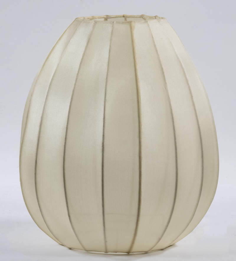 MID-CENTURY SILK LAMPSHADE Finely