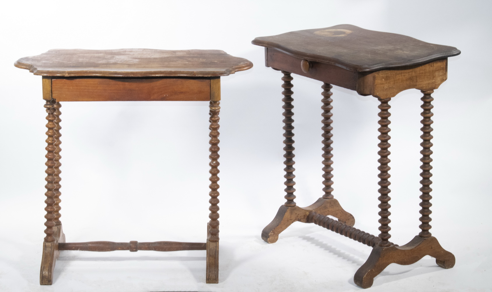 (2) VICTORIAN PINE ONE-DRAWER STANDS