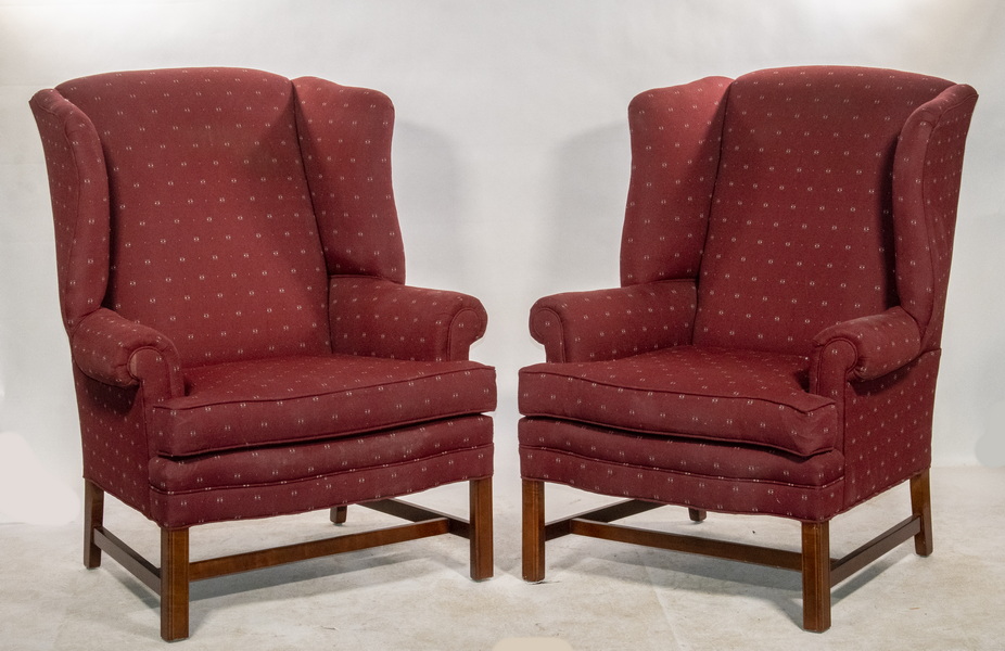 PR UPHOLSTERED WINGCHAIRS Pair 2b3ea5