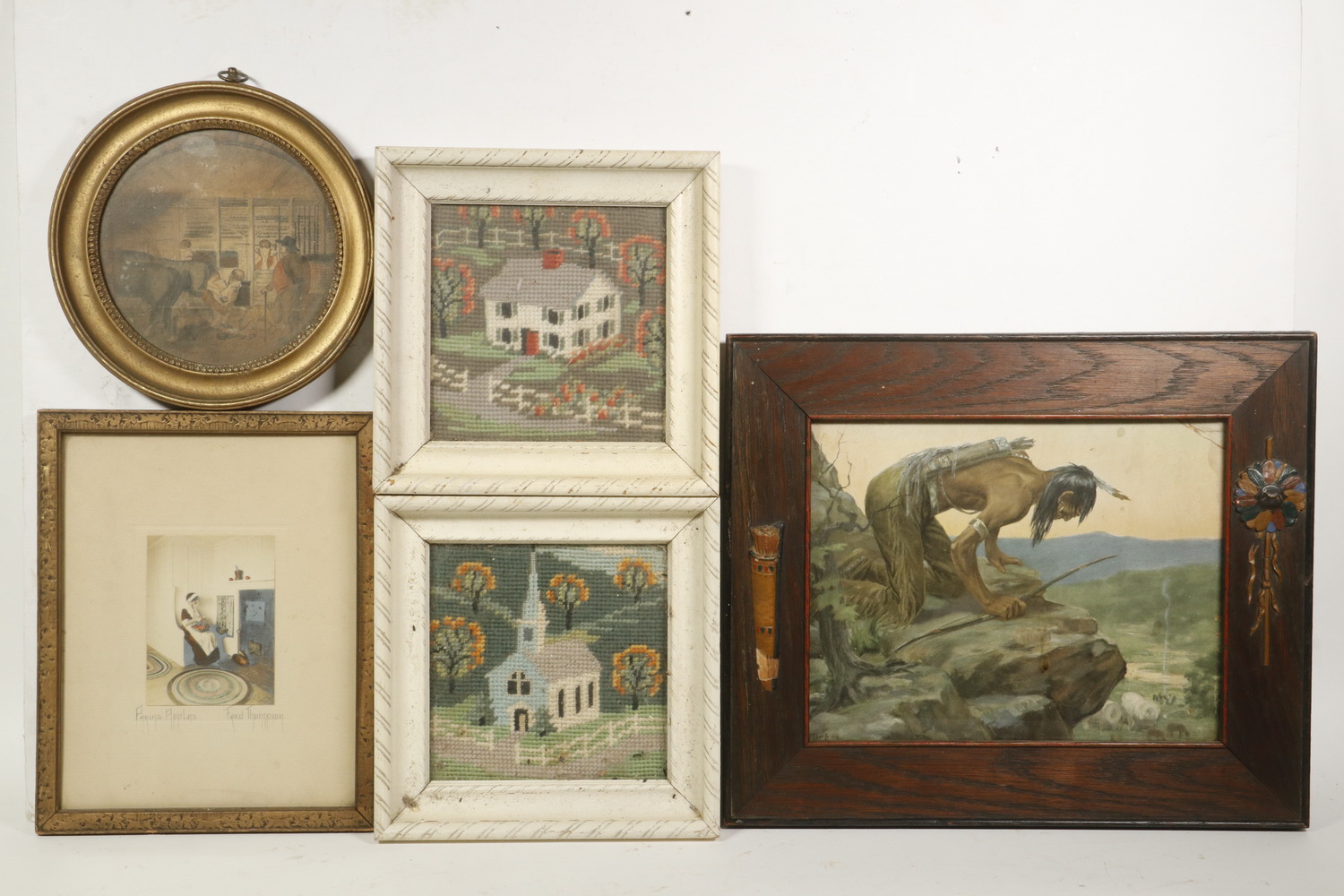  5 PCS ASSORTED FRAMED ARTWORK 2b3ebc