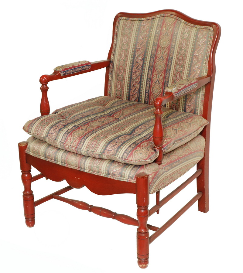 FRENCH STYLE OPEN ARMCHAIR Red 2b3ec6