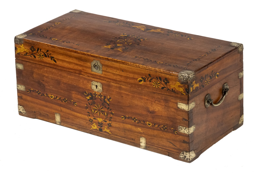 CHINA TRADE CAMPHORWOOD TRUNK 19th