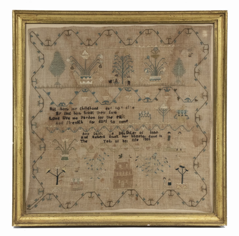 EARLY 19TH C. PHILADELPHIA SAMPLER,