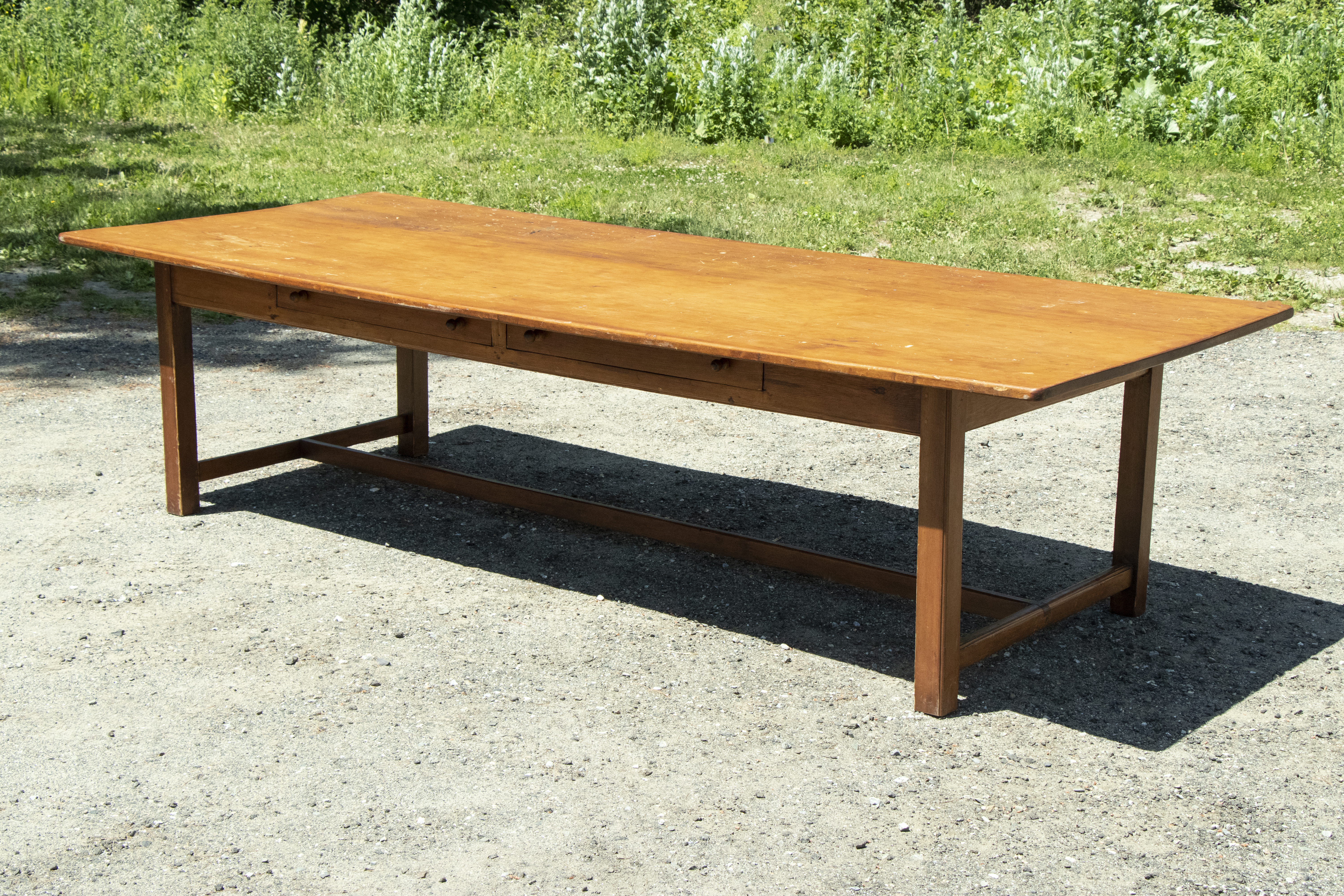 MONUMENTAL PINE HARVEST TABLE 19th