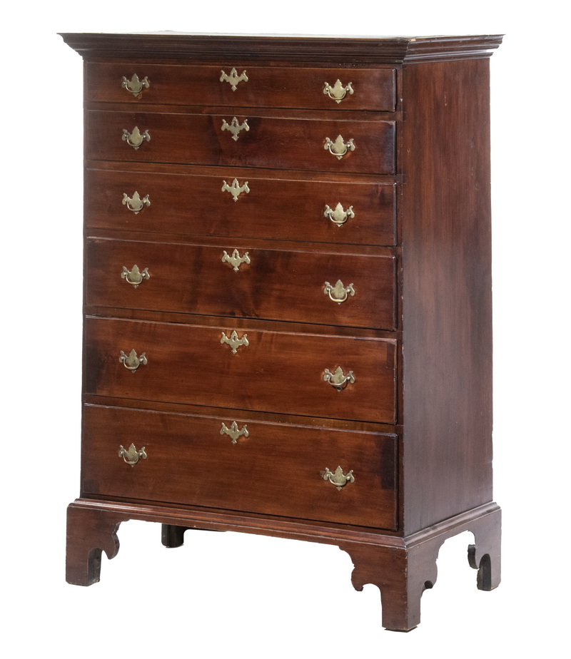 SIX DRAWER AMERICAN CHIPPENDALE