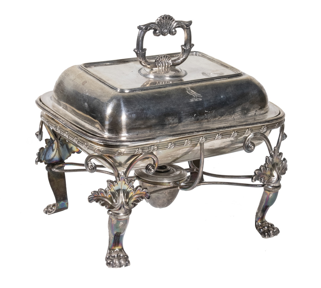 GEORGE III SILVER ENTREE DISH ON