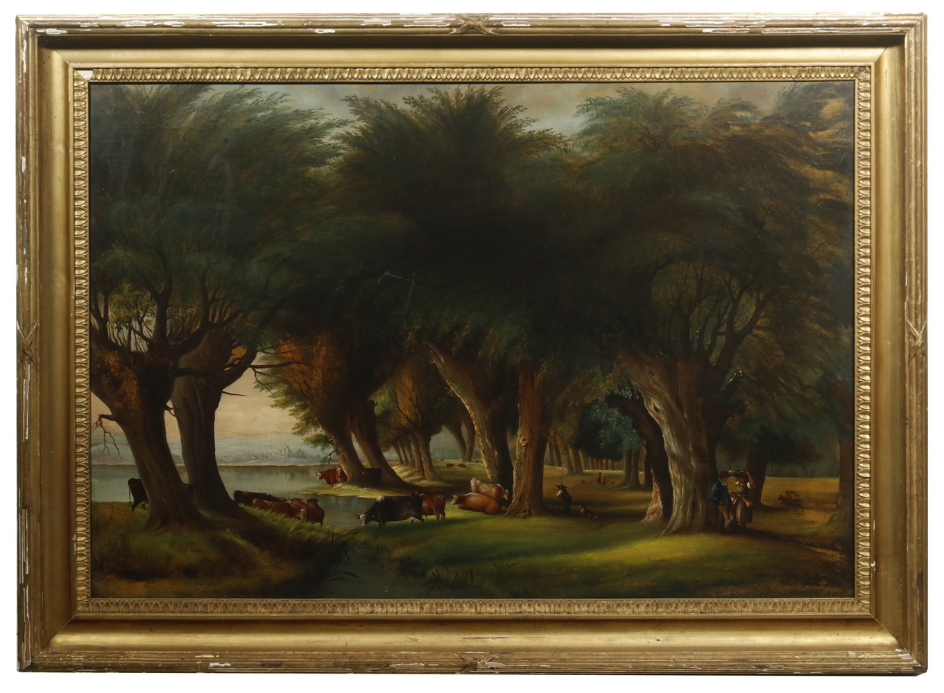 LARGE 19TH C ENGLISH IDYLLIC LANDSCAPE 2b4520