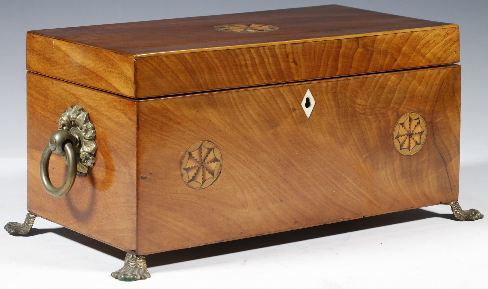 INLAID MAHOGANY TEA CADDY English