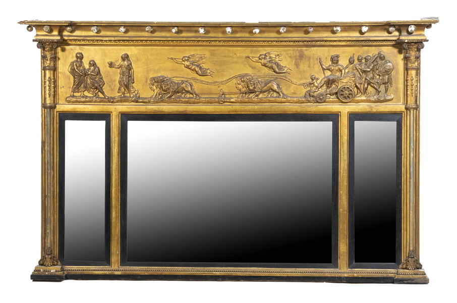 REGENCY PERIOD OVERMANTEL MIRROR