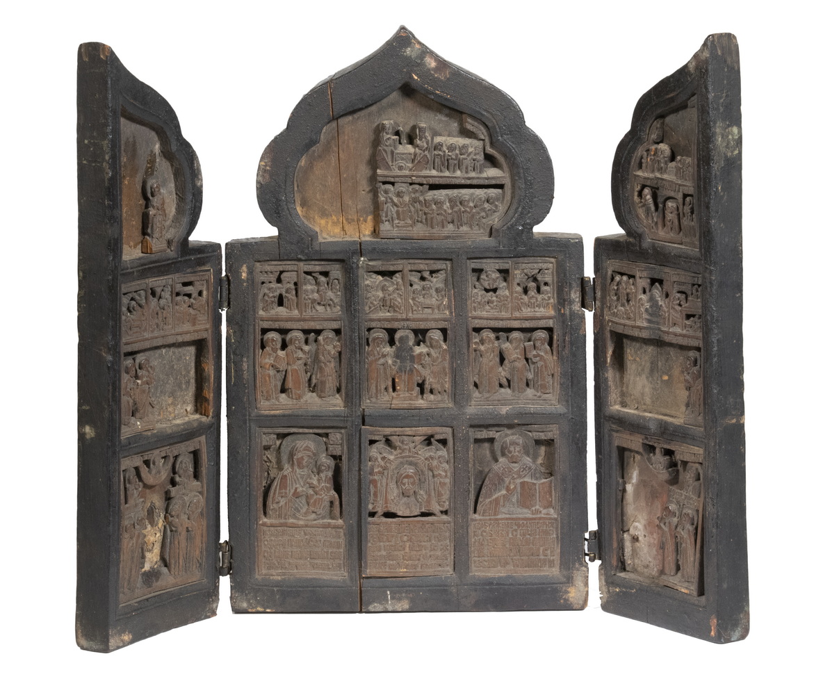 17TH-18TH C. RUSSIAN CARVED WOOD