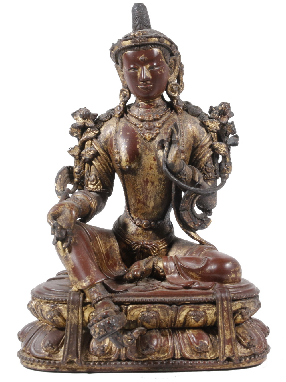 FINE THAI CINNABAR FIGURE OF BUDDHA  2b460e