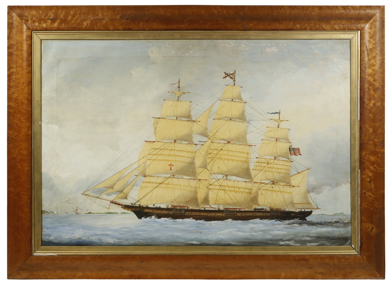 19TH C. UNSIGNED PAINTING OF THE CLIPPER