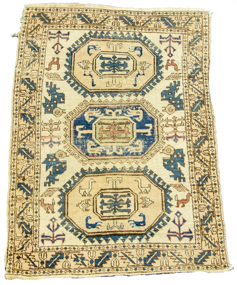 KAZAK RUG Three hooked octagonal 2b4791