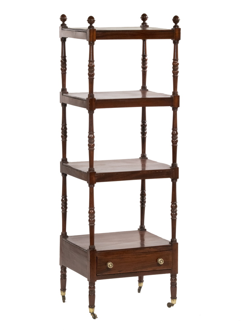 MAHOGANY ETAGERE 19th c. Four-Tiered
