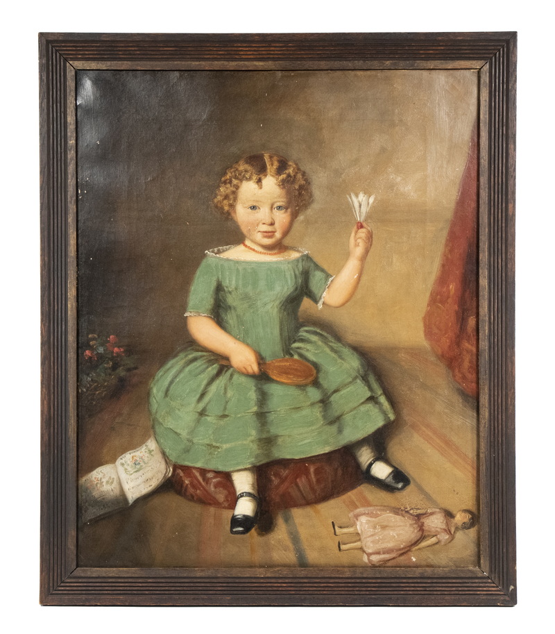 UNSIGNED VICTORIAN PAINTING OF A YOUNG